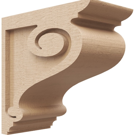 5in. W X 10in. D X 10in. H Series 1 Classic Scroll Rough Cedar Woodgrain TimberThane Corbel, Tan